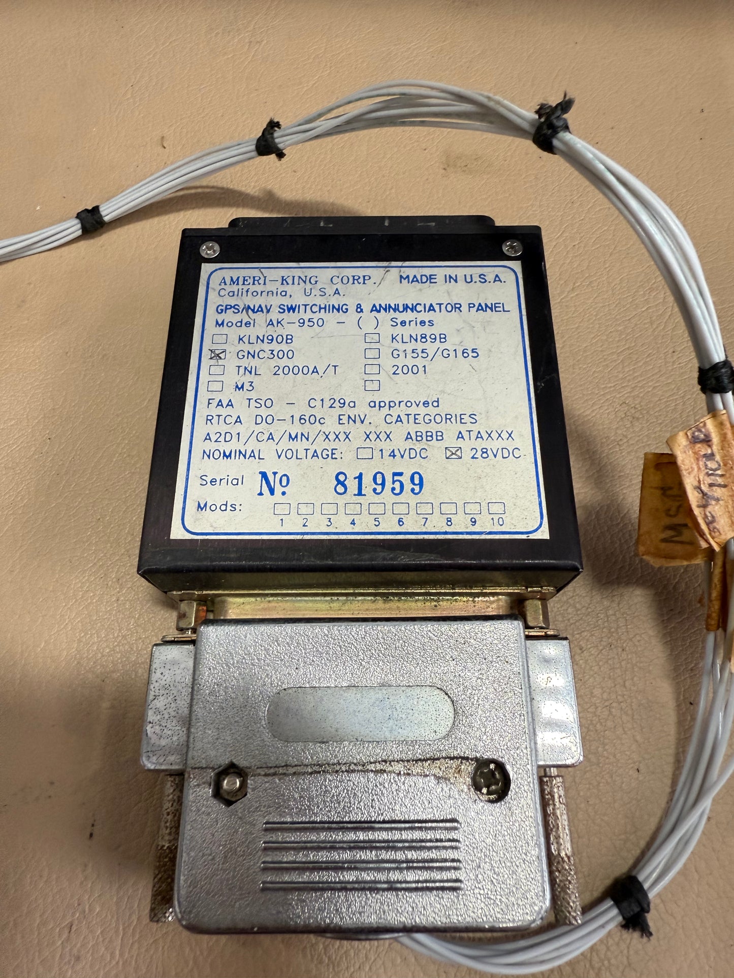 Ameri-King GPS/NAV Switch & Annunciator Panel | P/N AK-950