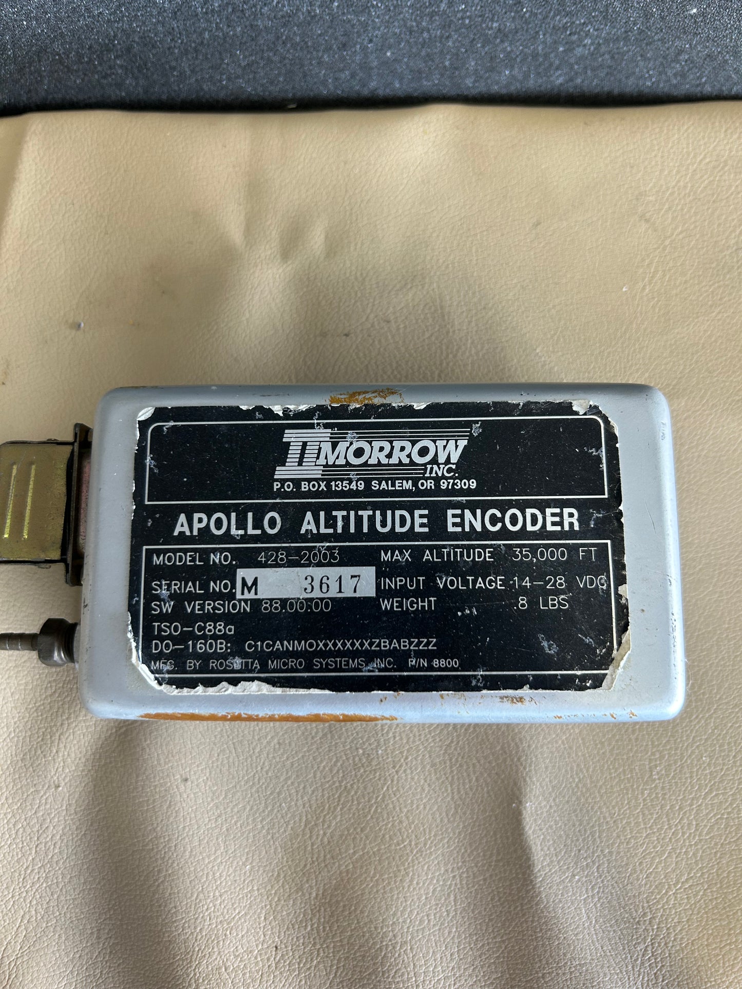 Apollo II Morrow Altitude Encoder | P/N 428-2003