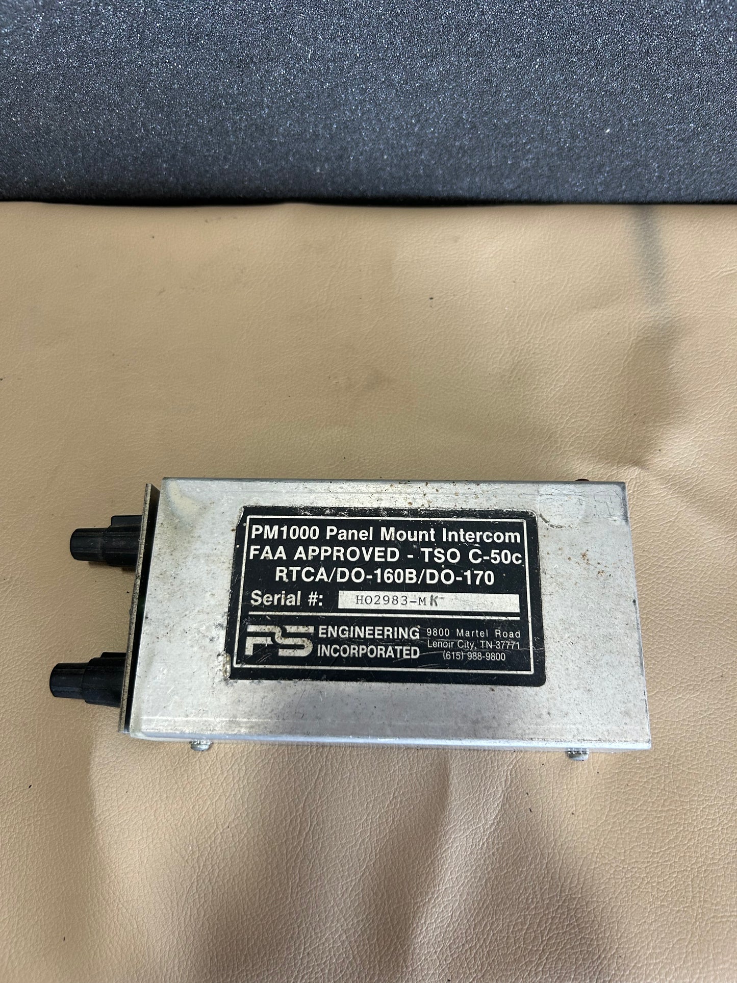 PM1000 Panel Mount Intercom | P/N RTCA-DO-160B-DO-170