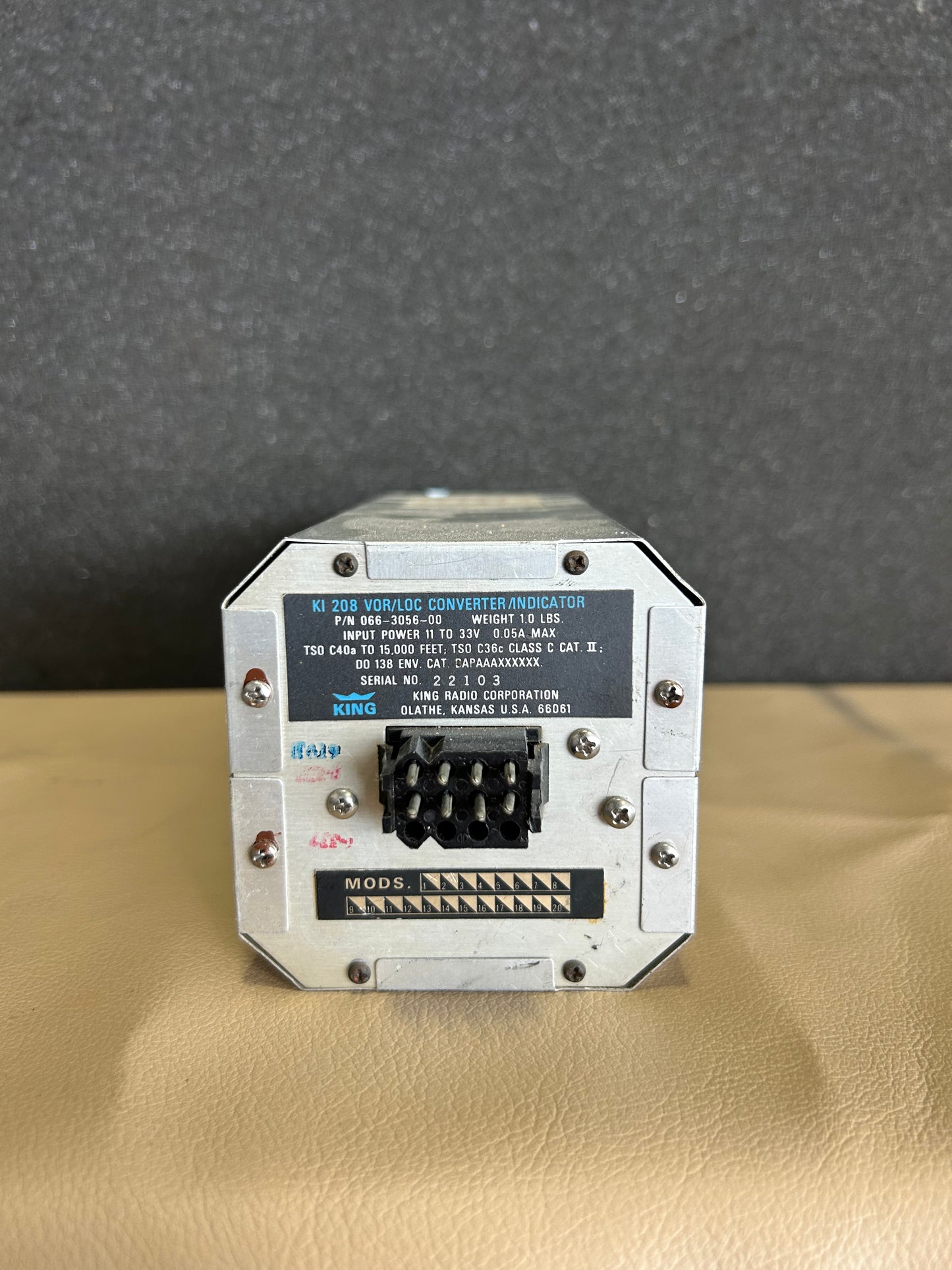 Bendix / King | KI-208 VOR/LOC Indicator | P/N 066-3056-00