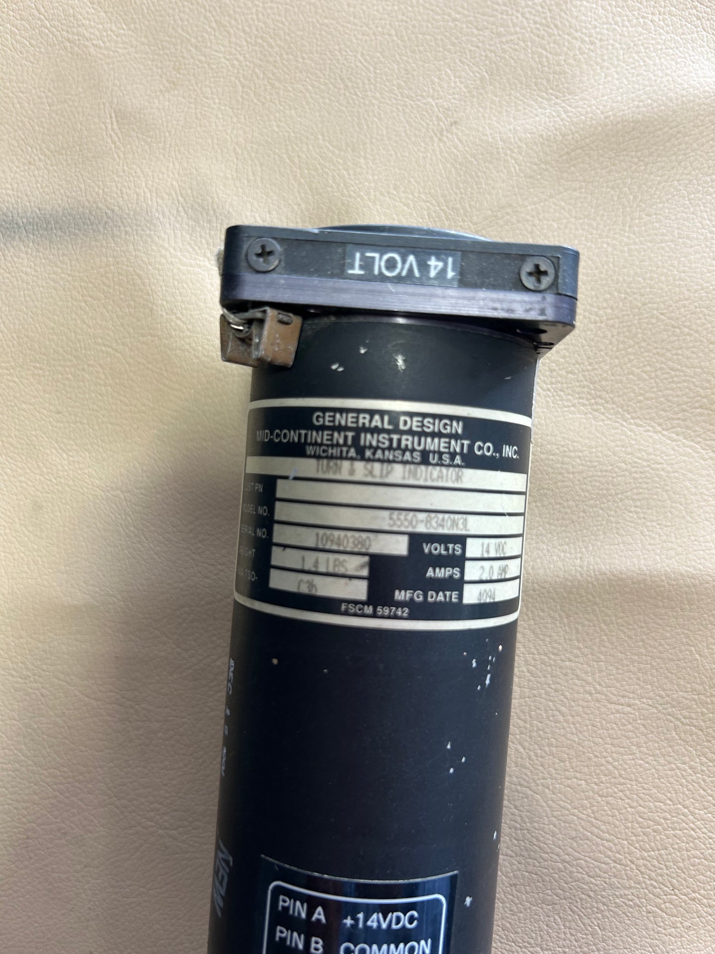 Turn And Slip Indicator 2" | P/N 5550-8340N3L