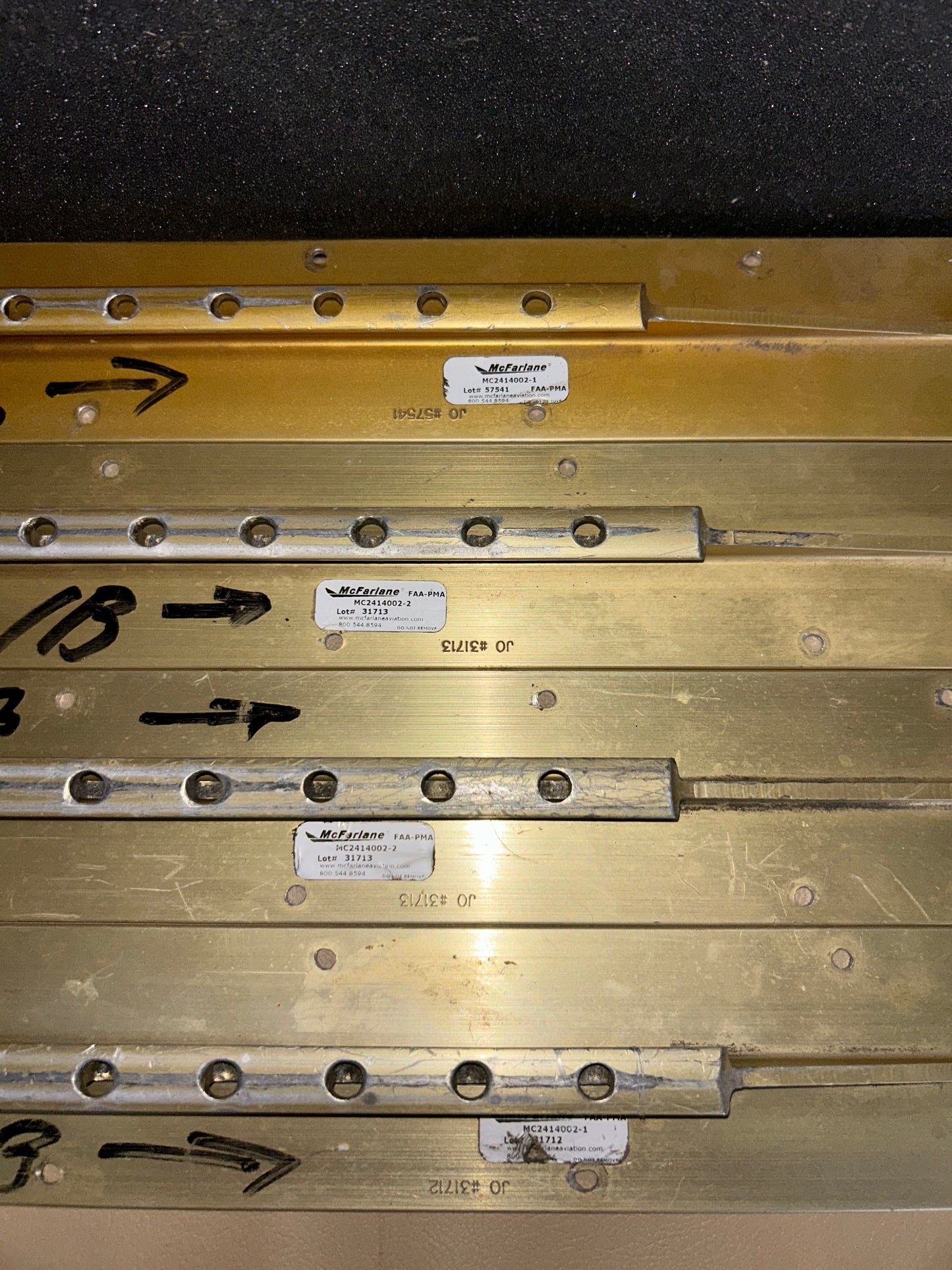 McFarlane Aviation | Seat Rail | P/N MC2414002-2 & MC2414002-1