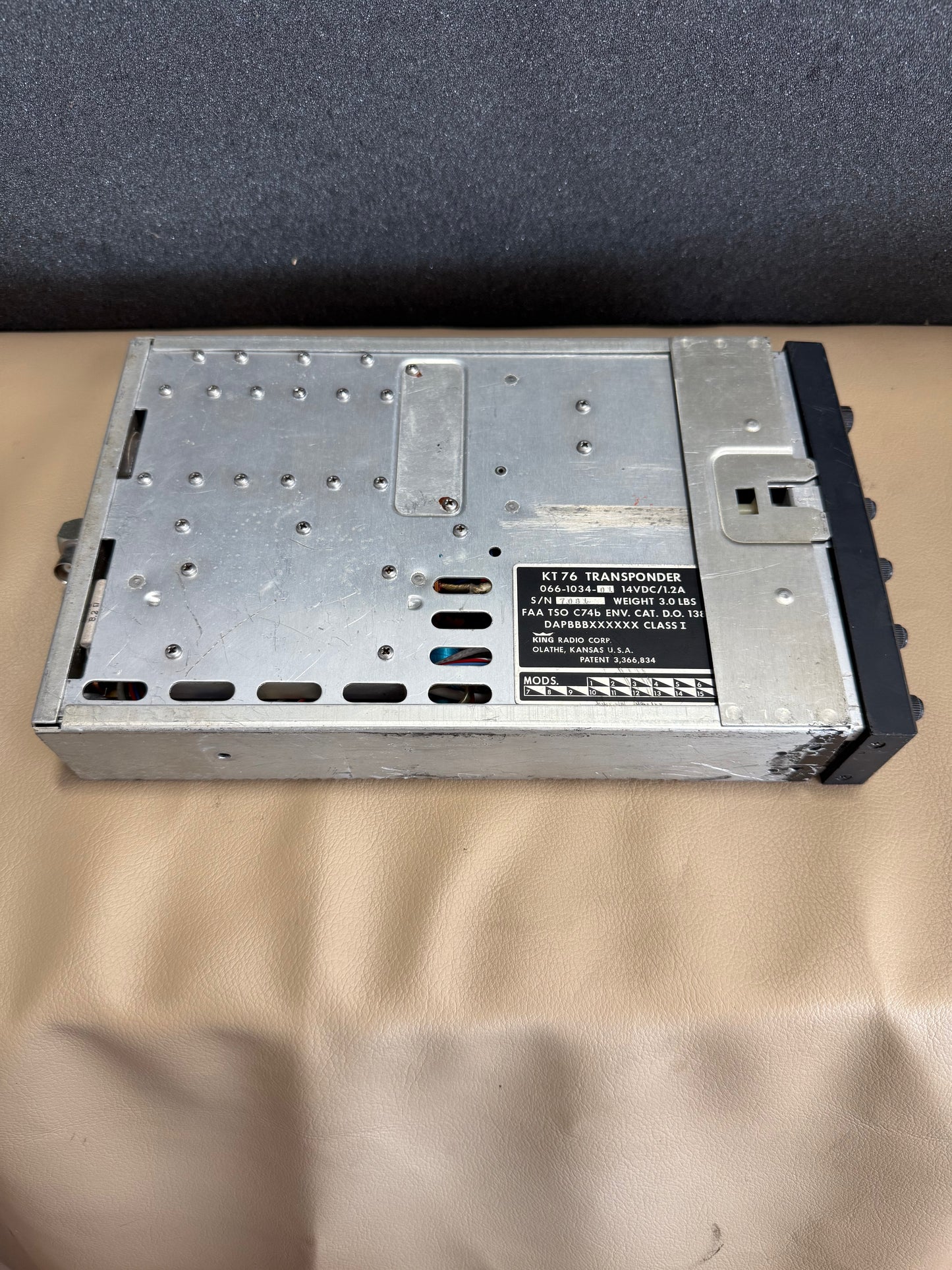 Bendix / King KT-76 Transponder | P/N 066-1034-01