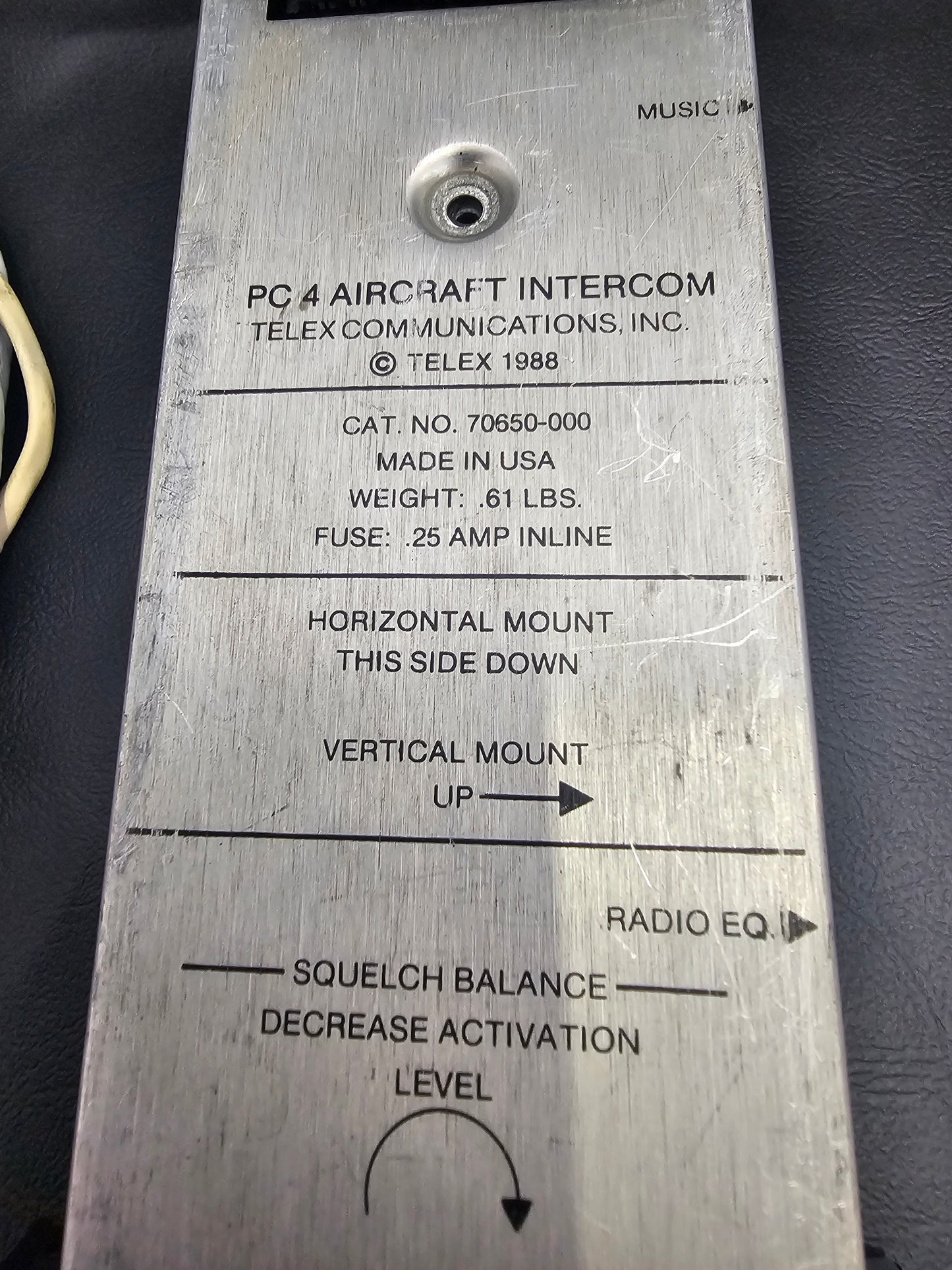 Telex PC4 Aircraft Intercom - PN# (70650-000)