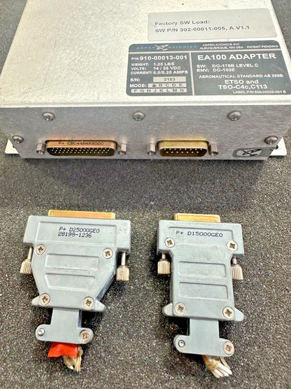 ASPEN EFD 1000 w/ EA100 Adapter, ACU, Alt PreSelect, Config Mod, & Connectors / PN# 910-00001-001