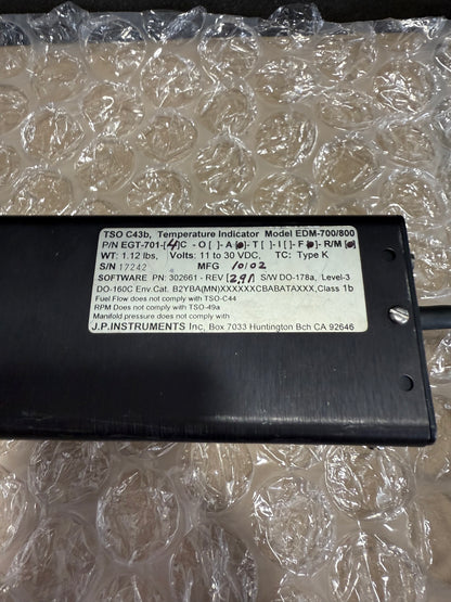 Engine Temp. Indicator (Overhauled) | P/N EGT-701-4C