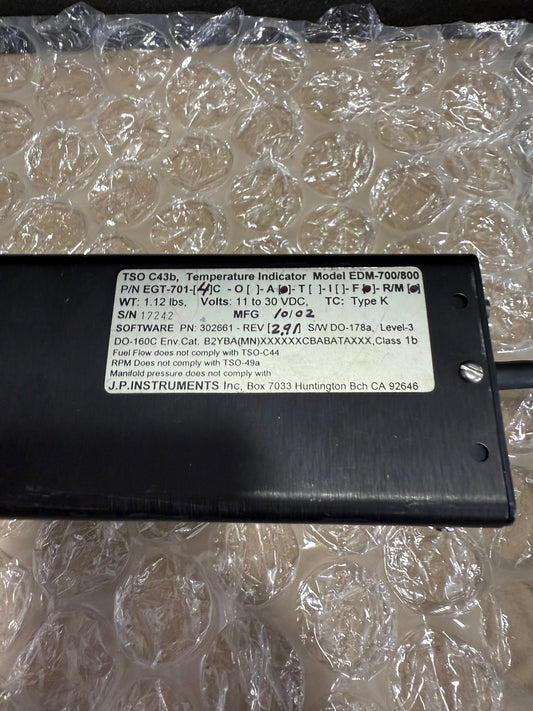 Engine Temp. Indicator (Overhauled) | P/N EGT-701-4C