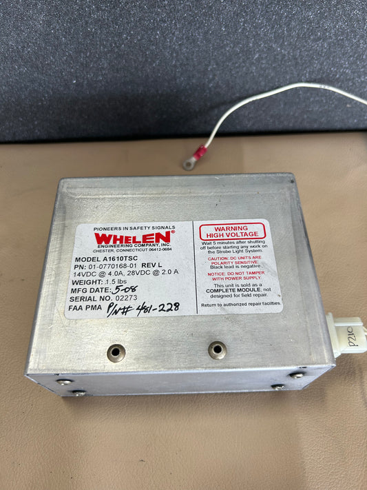 Whelen | Power Supply | P/N 01-0770168-01